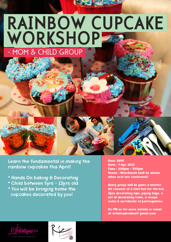 Rainbow Cupcake Workshop – Mom & Child Group